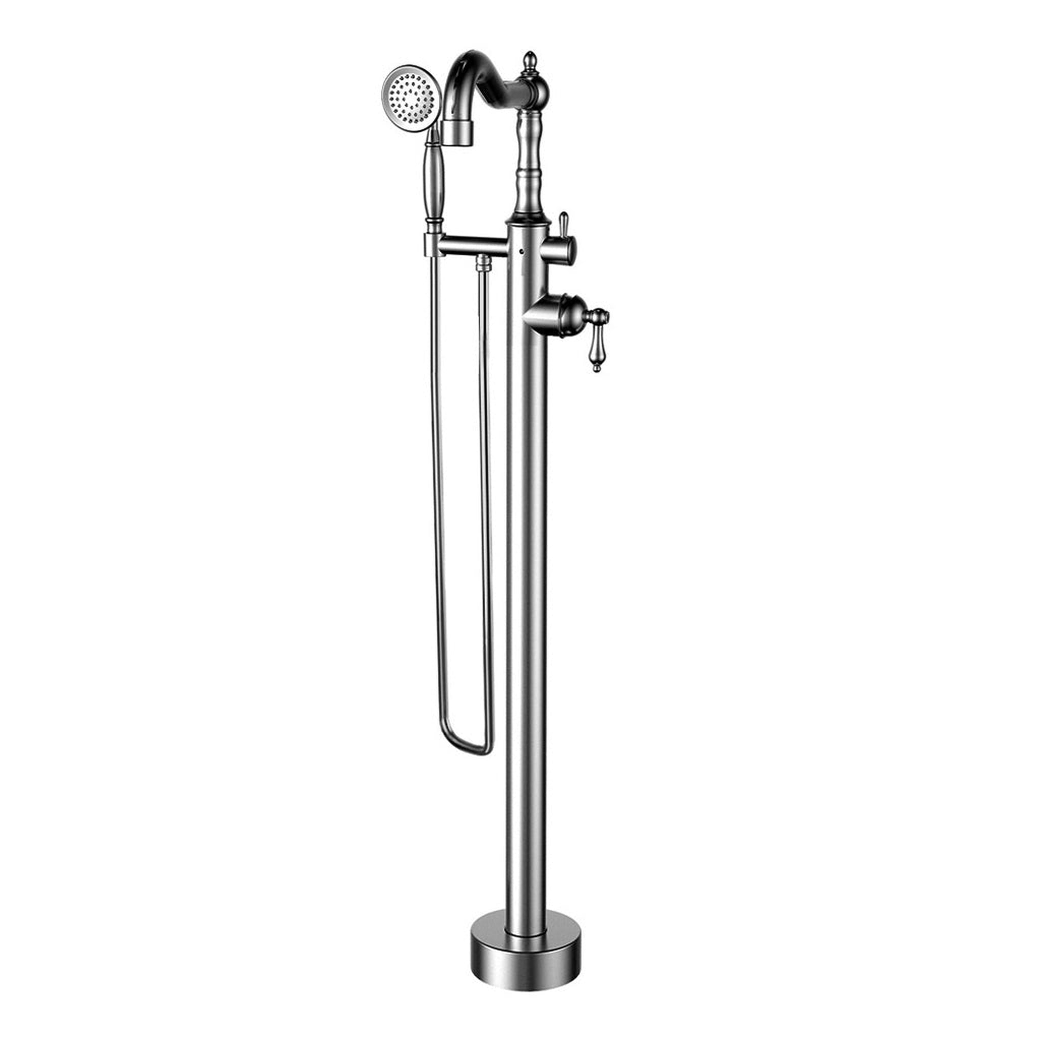 LaToscana by Paini, LaToscana Ornellaia Chrome Floor-Mounted Freestanding Tub Filler With Handheld Shower