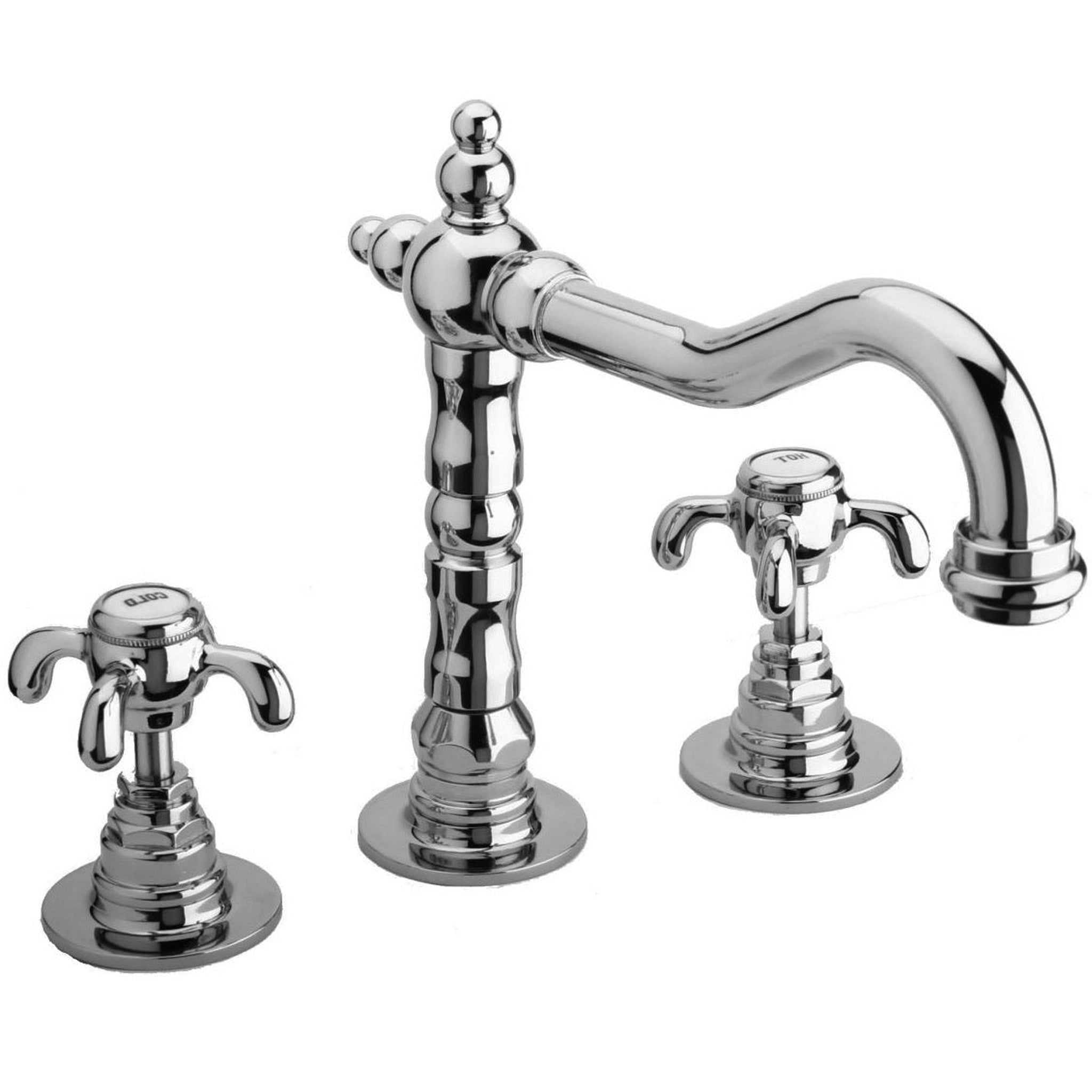 LaToscana by Paini, LaToscana Ornellaia Chrome Roman Tub Faucet With Cross Handles