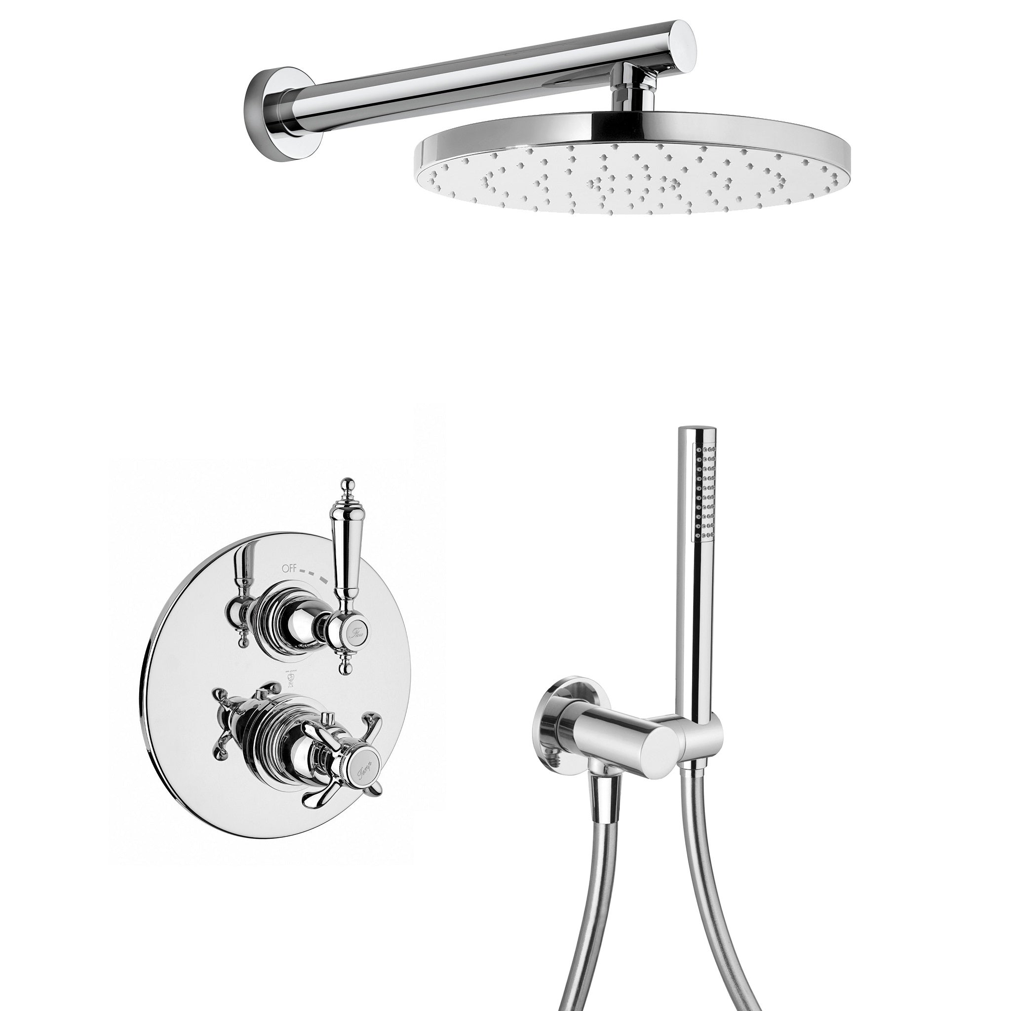 LaToscana by Paini, LaToscana Ornellaia Chrome Thermostatic Shower Kit With Handheld Shower