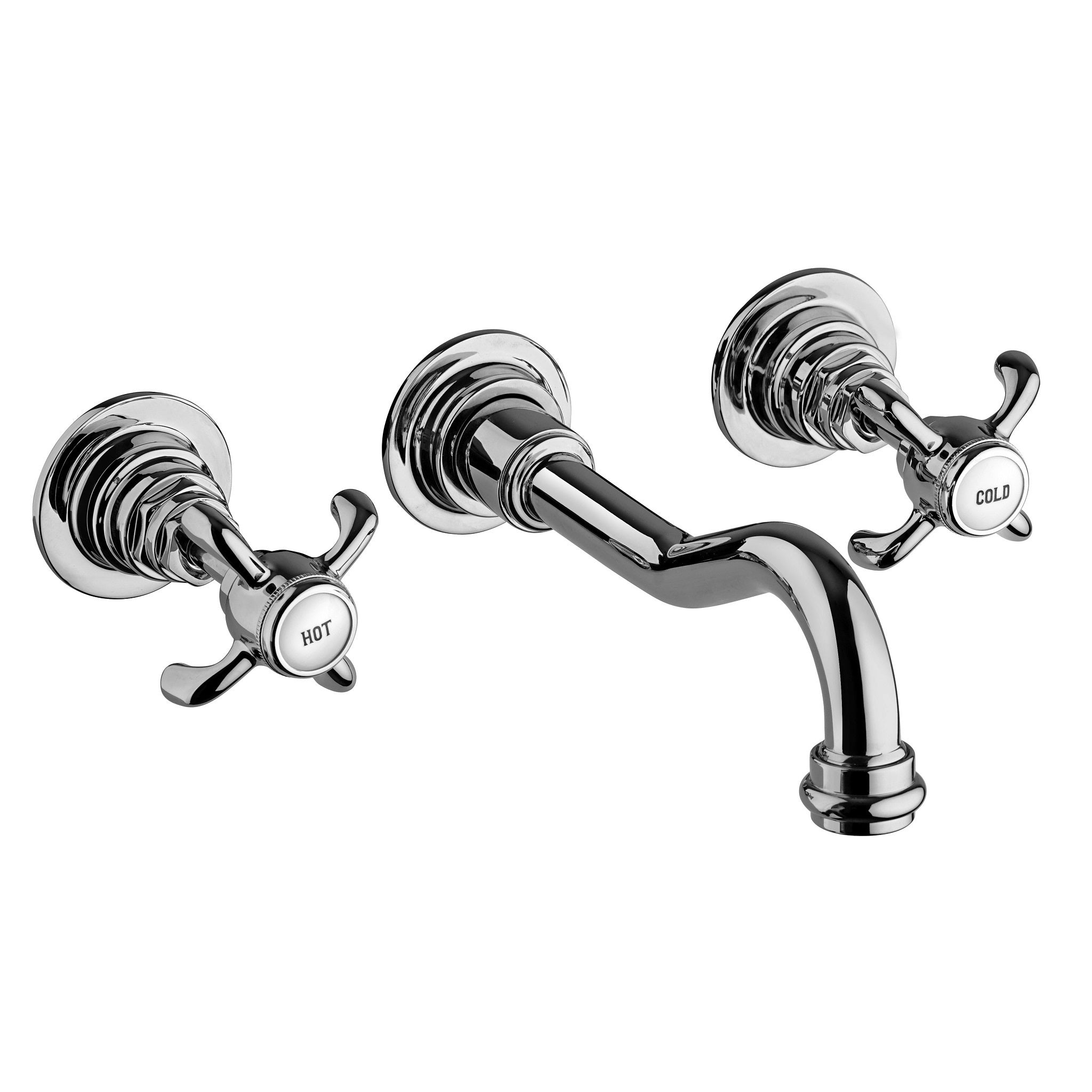 LaToscana by Paini, LaToscana Ornellaia Chrome Wall-Mounted Lavatory Faucet With Cross Handles