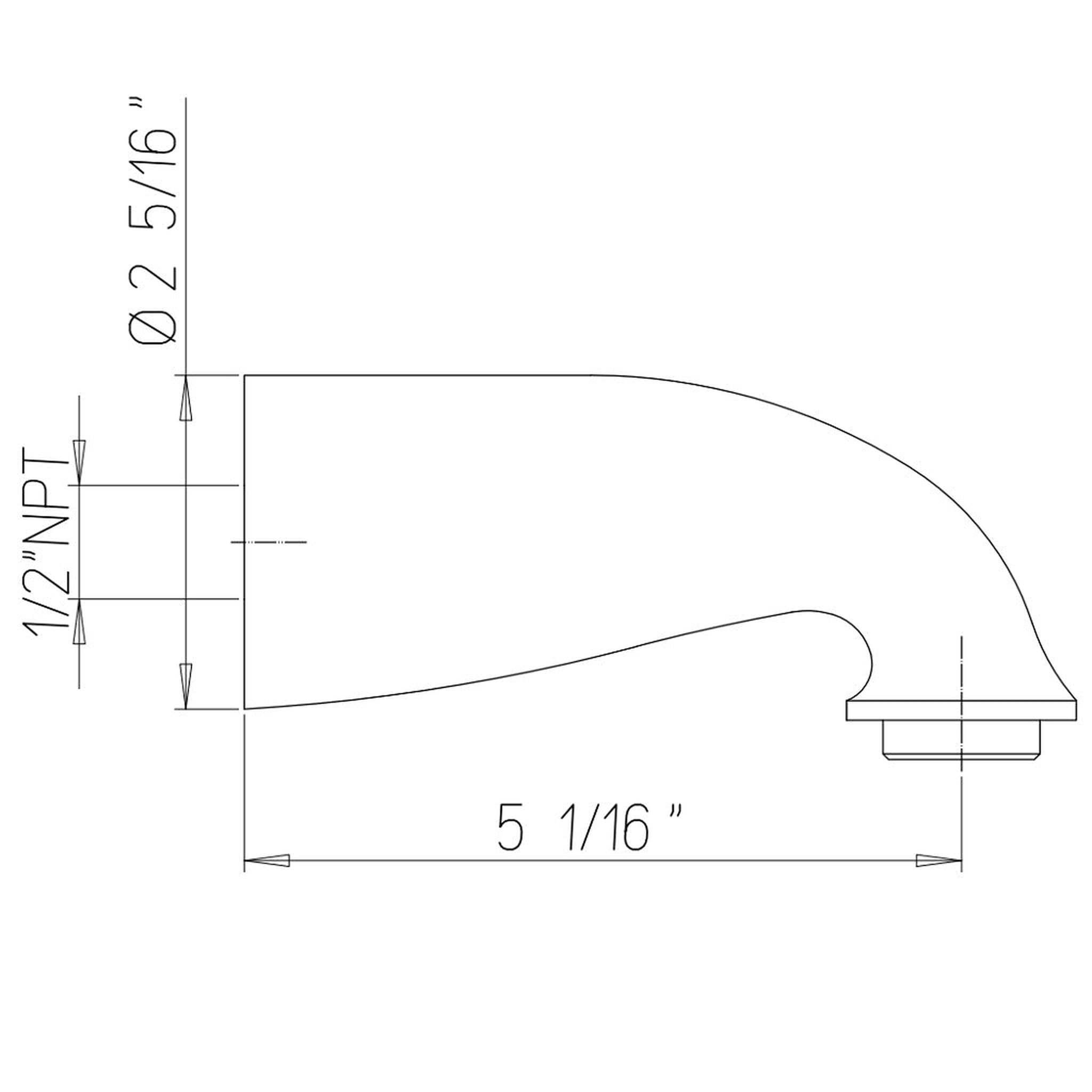 LaToscana by Paini, LaToscana Ornellaia Chrome Wall-Mounted Tub Spout