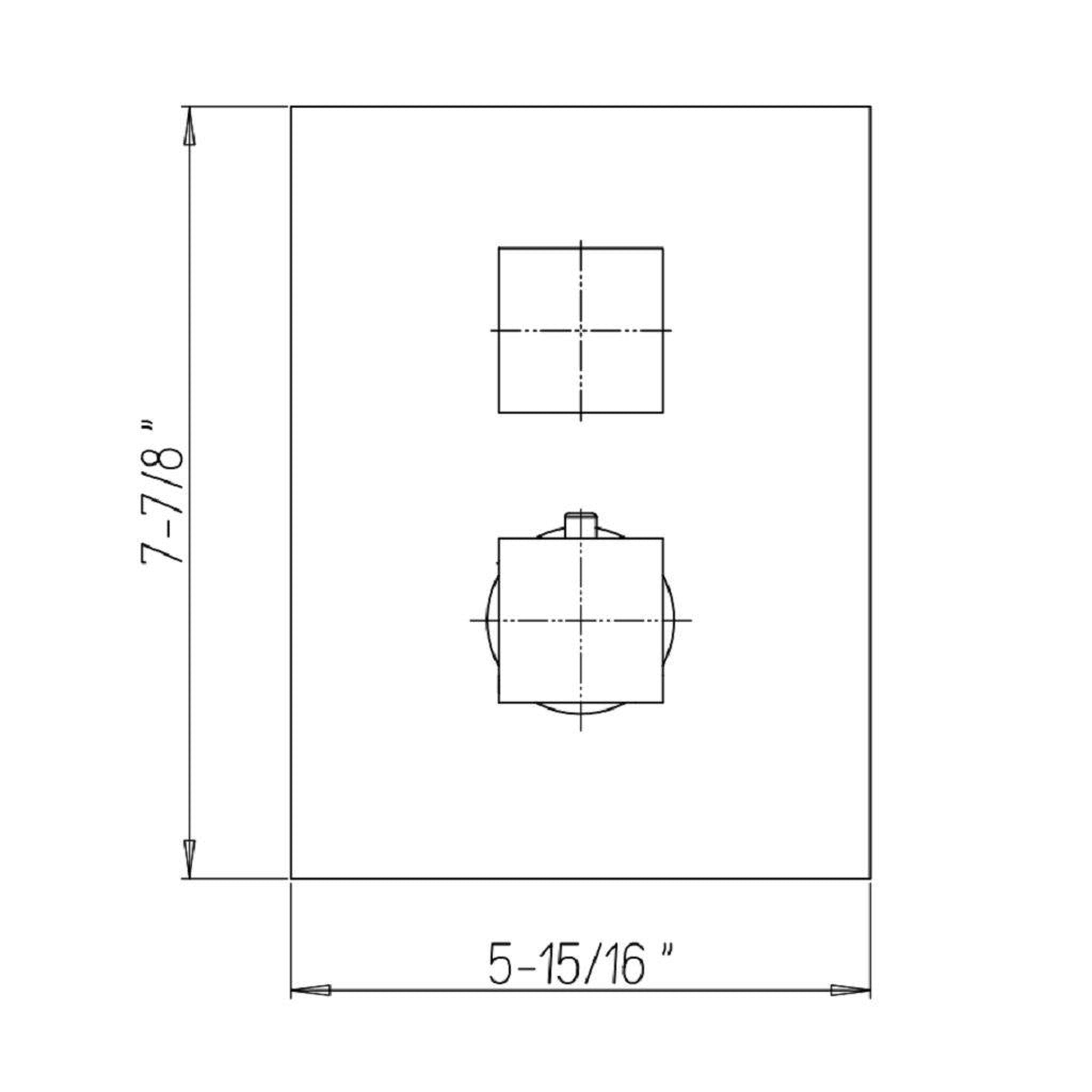 LaToscana by Paini, LaToscana Quadro Brushed Nickel Thermostatic Trim With 2-Way Diverter Volume Control