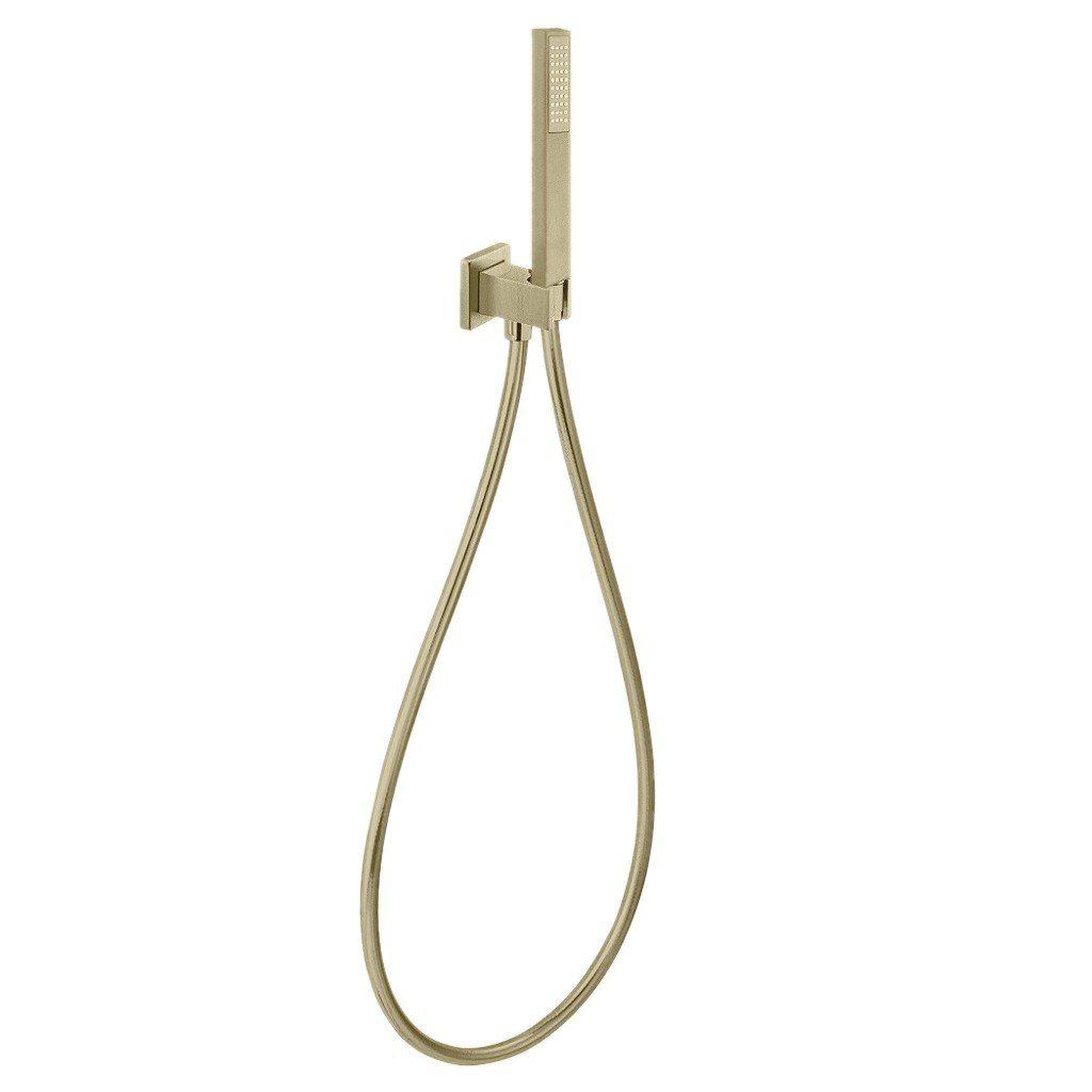 LaToscana by Paini, LaToscana Quadro Brushed Nickel Wall-Mounted Brass Hand Shower Kit