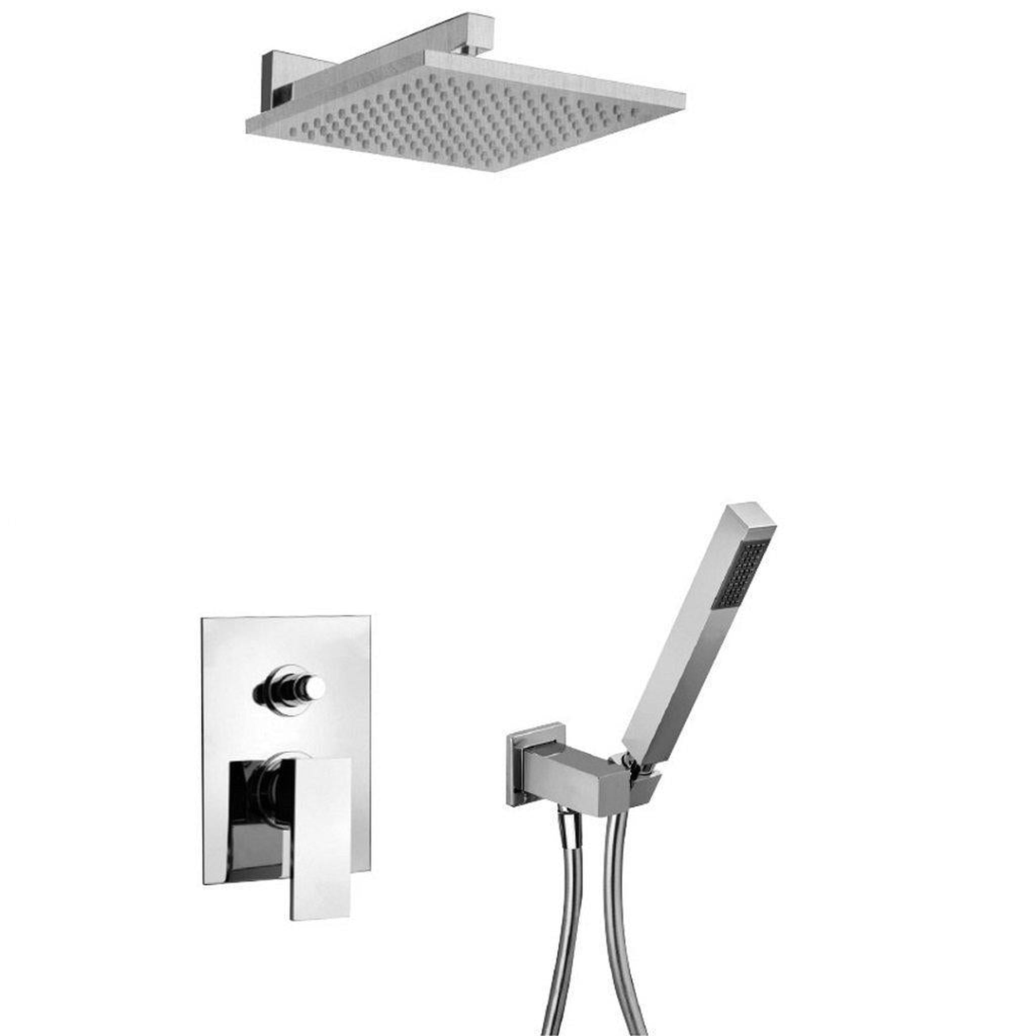 LaToscana by Paini, LaToscana Quadro Chrome Pressure Balance Shower Kit With Handheld Shower