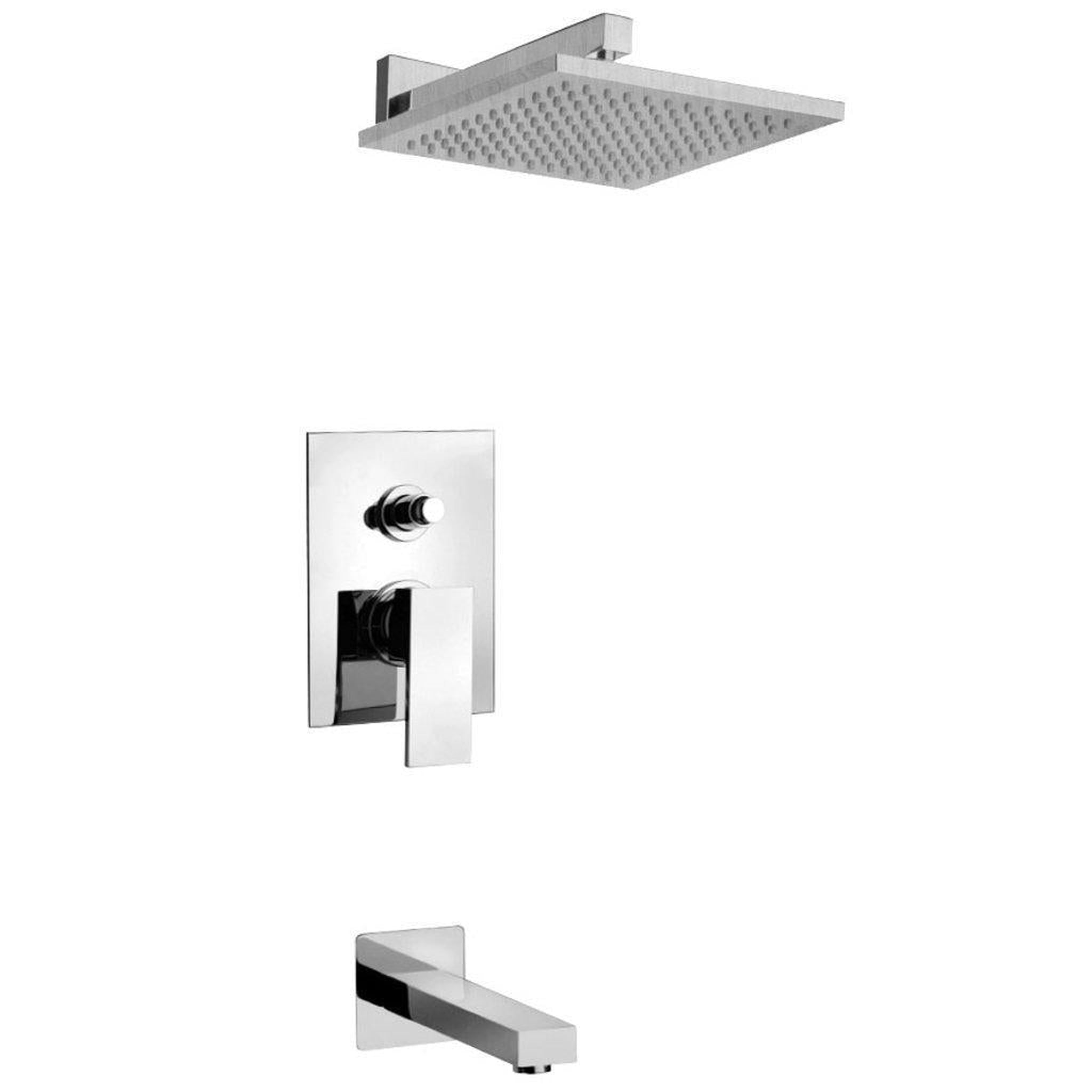 LaToscana by Paini, LaToscana Quadro Chrome Pressure Balance Tub & Shower Kit