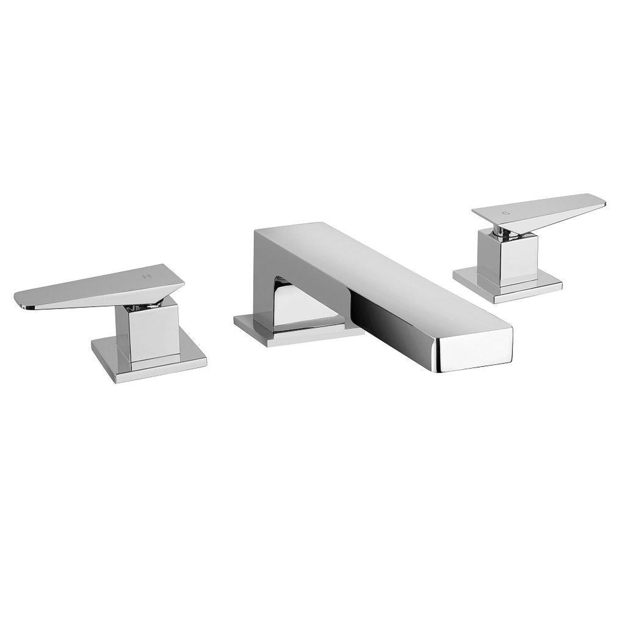 LaToscana by Paini, LaToscana Quadro Chrome Roman Tub Faucet With Lever Handles