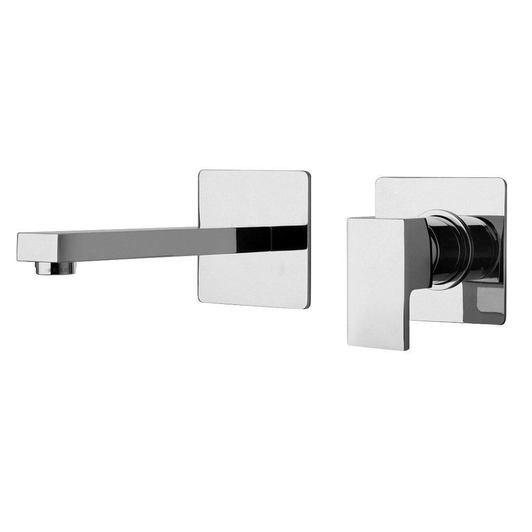 LaToscana by Paini, LaToscana Quadro Chrome Wall-Mounted Lavatory Faucet With Lever Handle