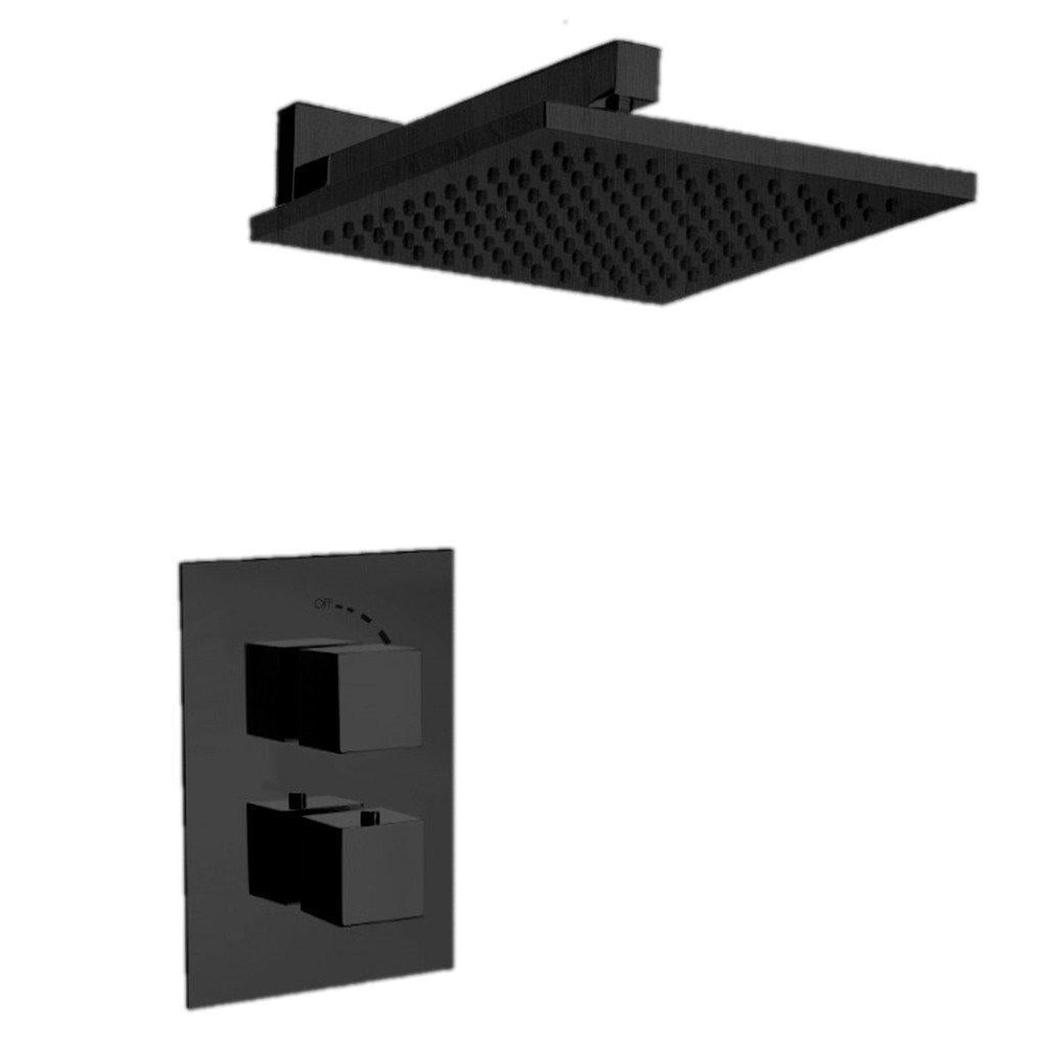 LaToscana by Paini, LaToscana Quadro Matt Black Thermostatic Shower Kit