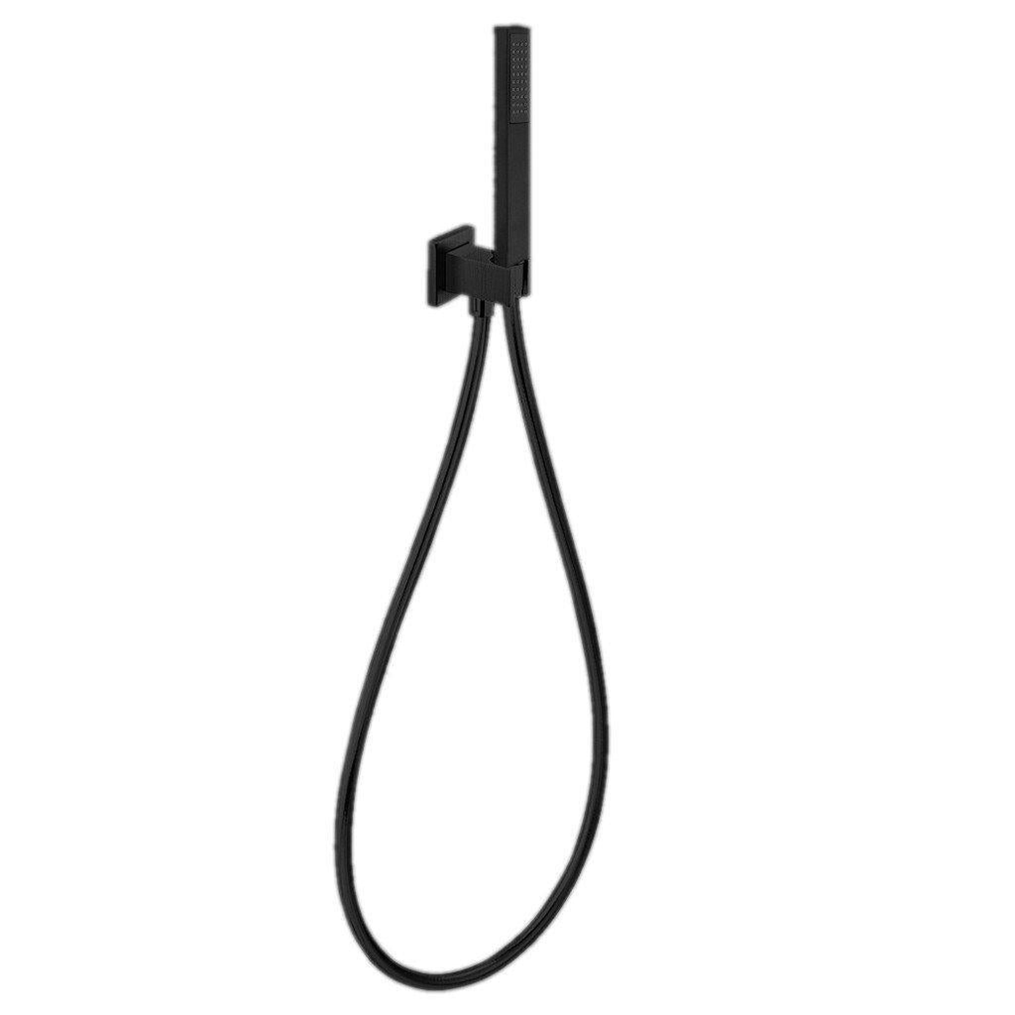 LaToscana by Paini, LaToscana Quadro Matt Black Wall-Mounted Brass Hand Shower Kit