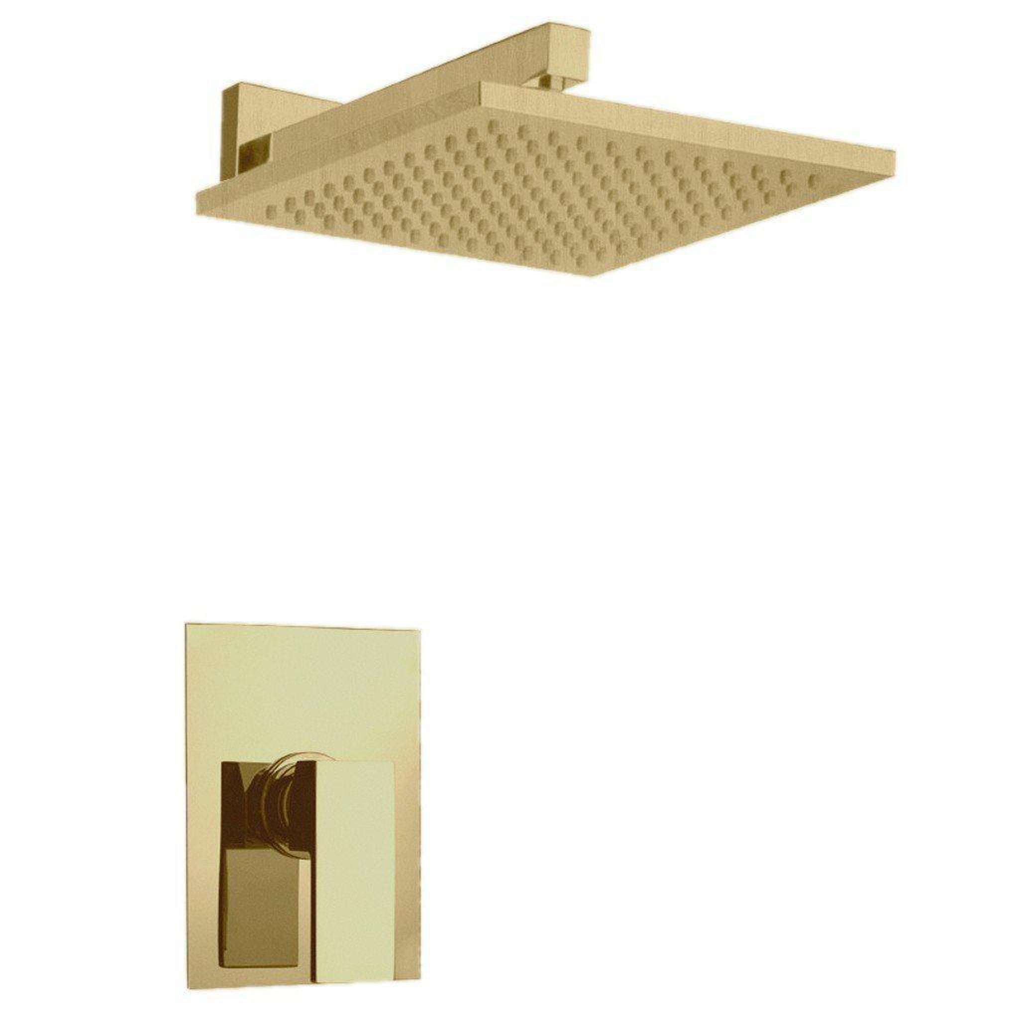 LaToscana by Paini, LaToscana Quadro Matt Gold Pressure Balance Shower Kit