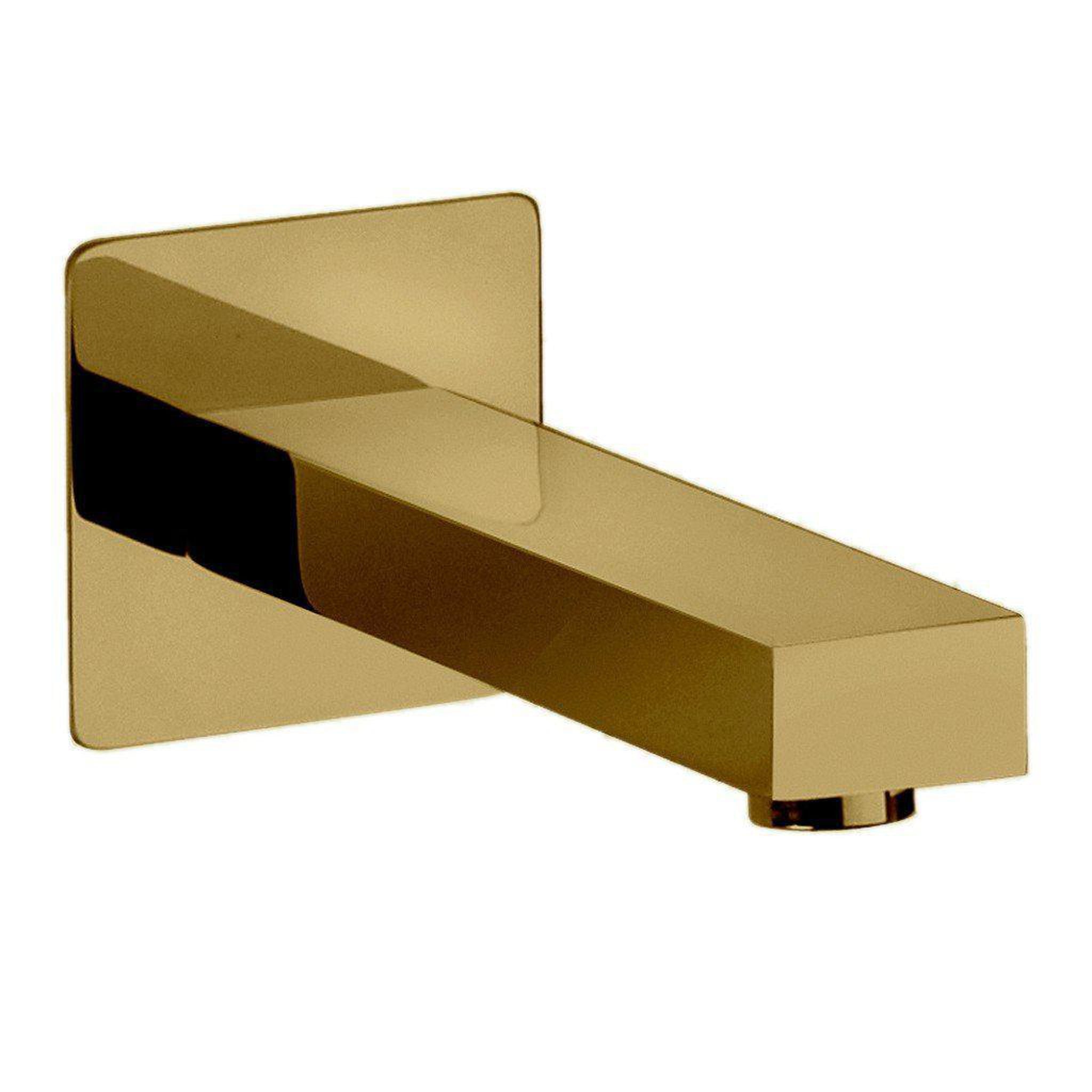 LaToscana by Paini, LaToscana Quadro Matt Gold Wall-Mounted Tub Spout