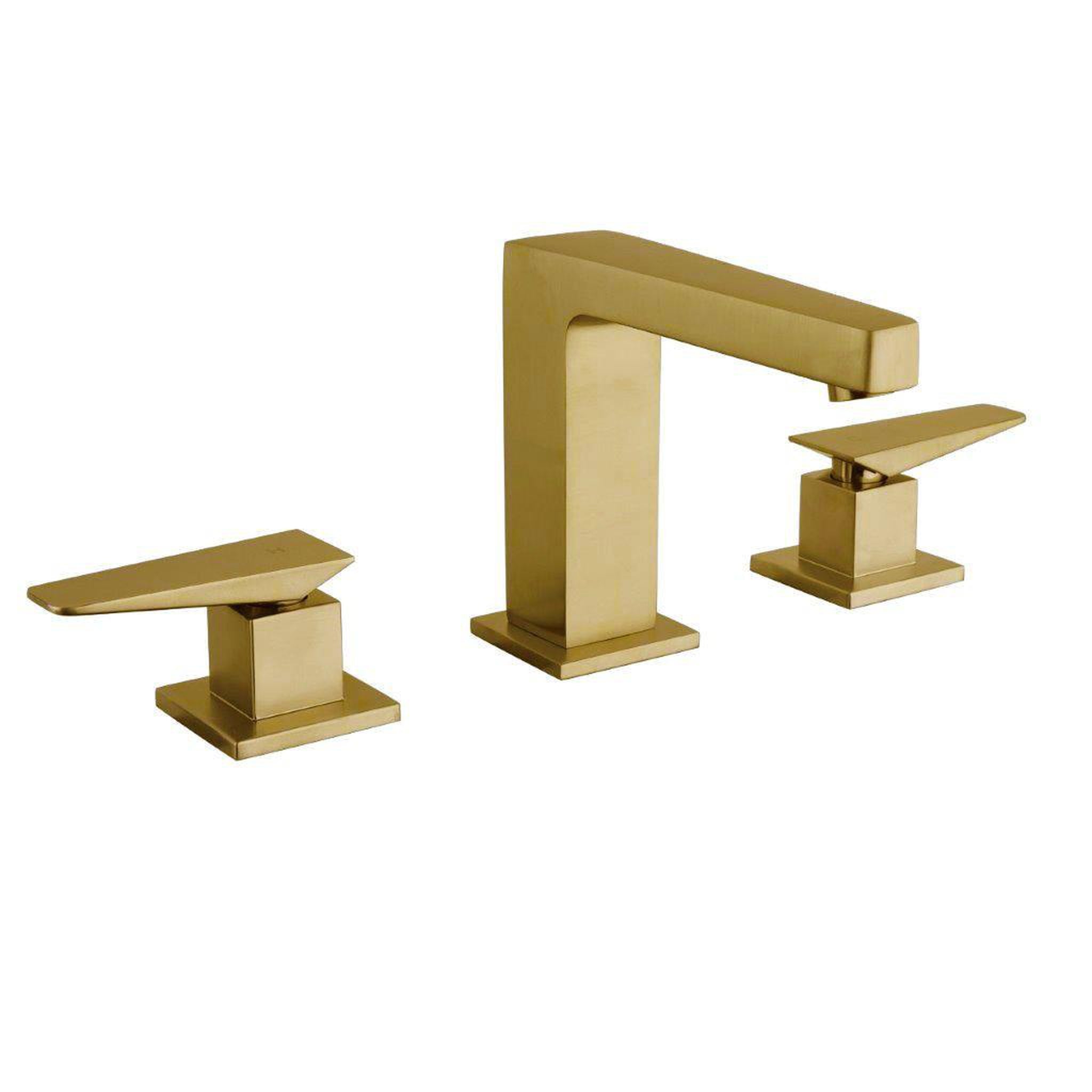 LaToscana by Paini, LaToscana Quadro Matt Gold Widespread Lavatory Faucet With Lever Handles