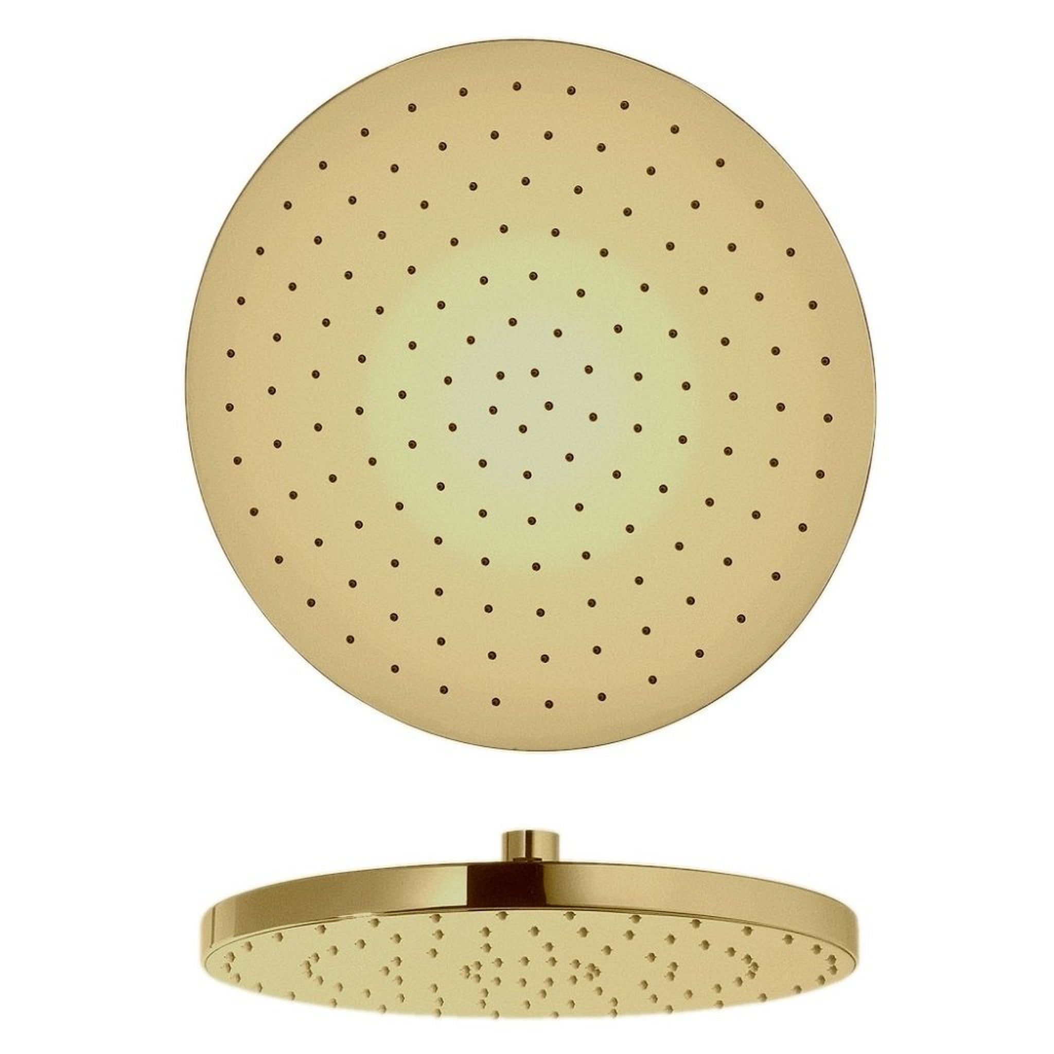 LaToscana by Paini, LaToscana Shower Line 10" Round Matt Gold Brass Shower Head